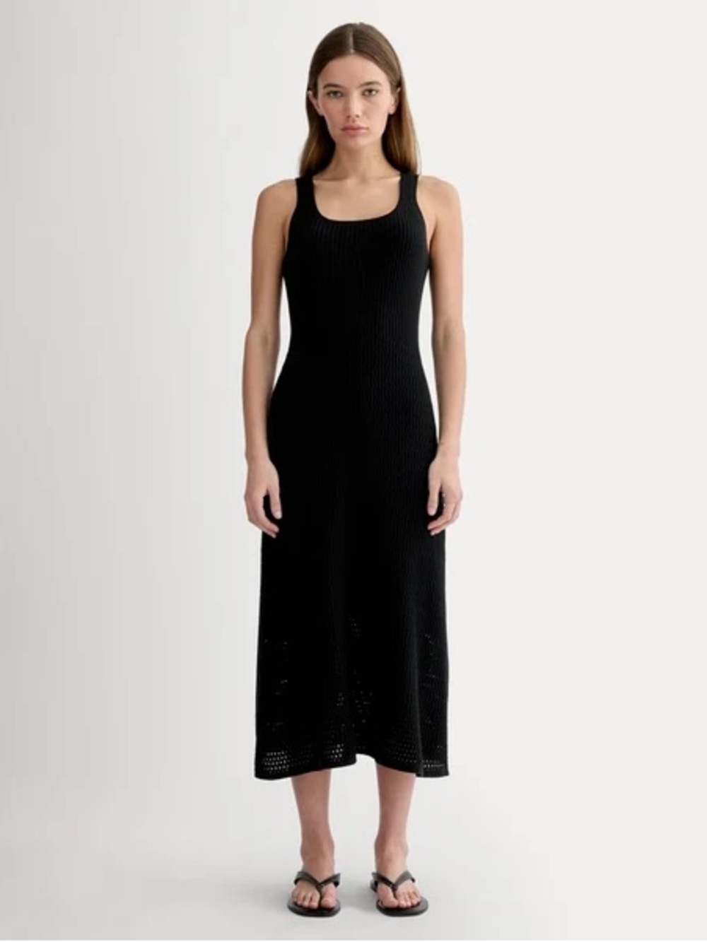 Everlane crochet knit tank dress